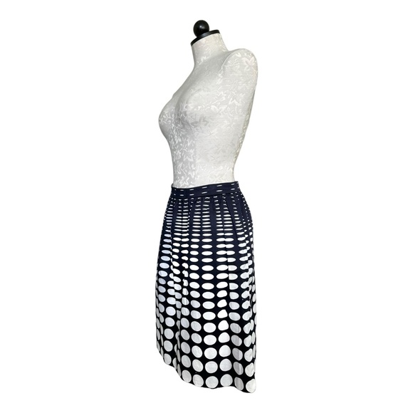 J. Crew Factory NEW Polka Dot A Line Skirt Pockets Cotton Black & White Size 4 - Picture 5 of 12
